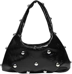 Amazon.com: Punk Rock Studded Leather Hobo Handbags for